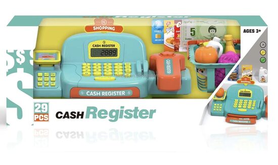 Žaislinis kasos aparatas su priedais